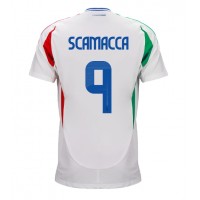 Italy Gianluca Scamacca #9 Replica Away Shirt Euro 2024 Short Sleeve